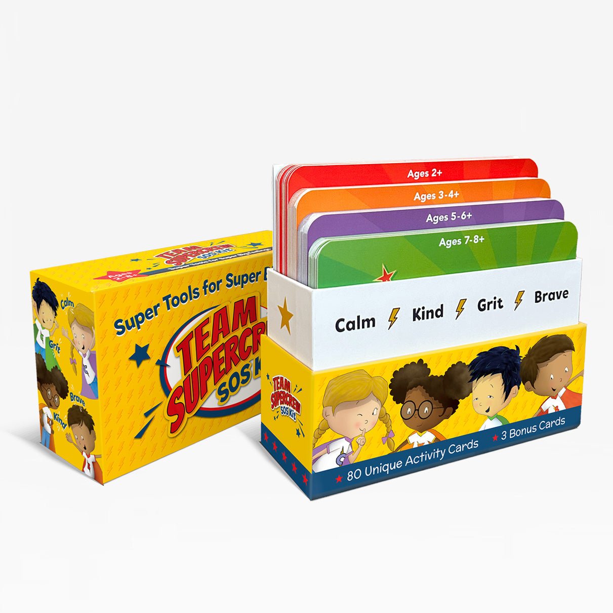 Team Supercrew SOS Kit educational cards with emotional regulation strategies