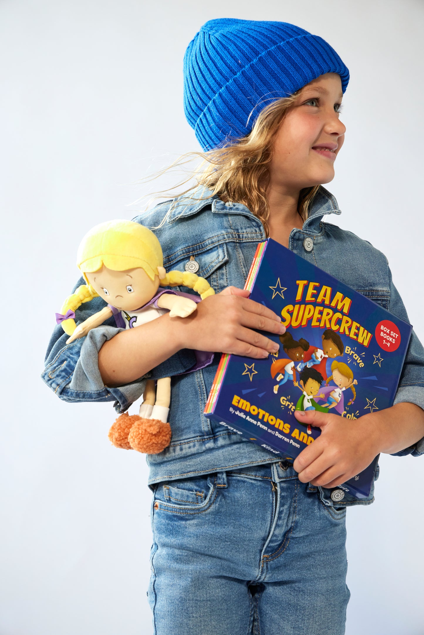 Team Supercrew - Emotions and Powers - 4 Book Box Set and 4 Plush Bundle