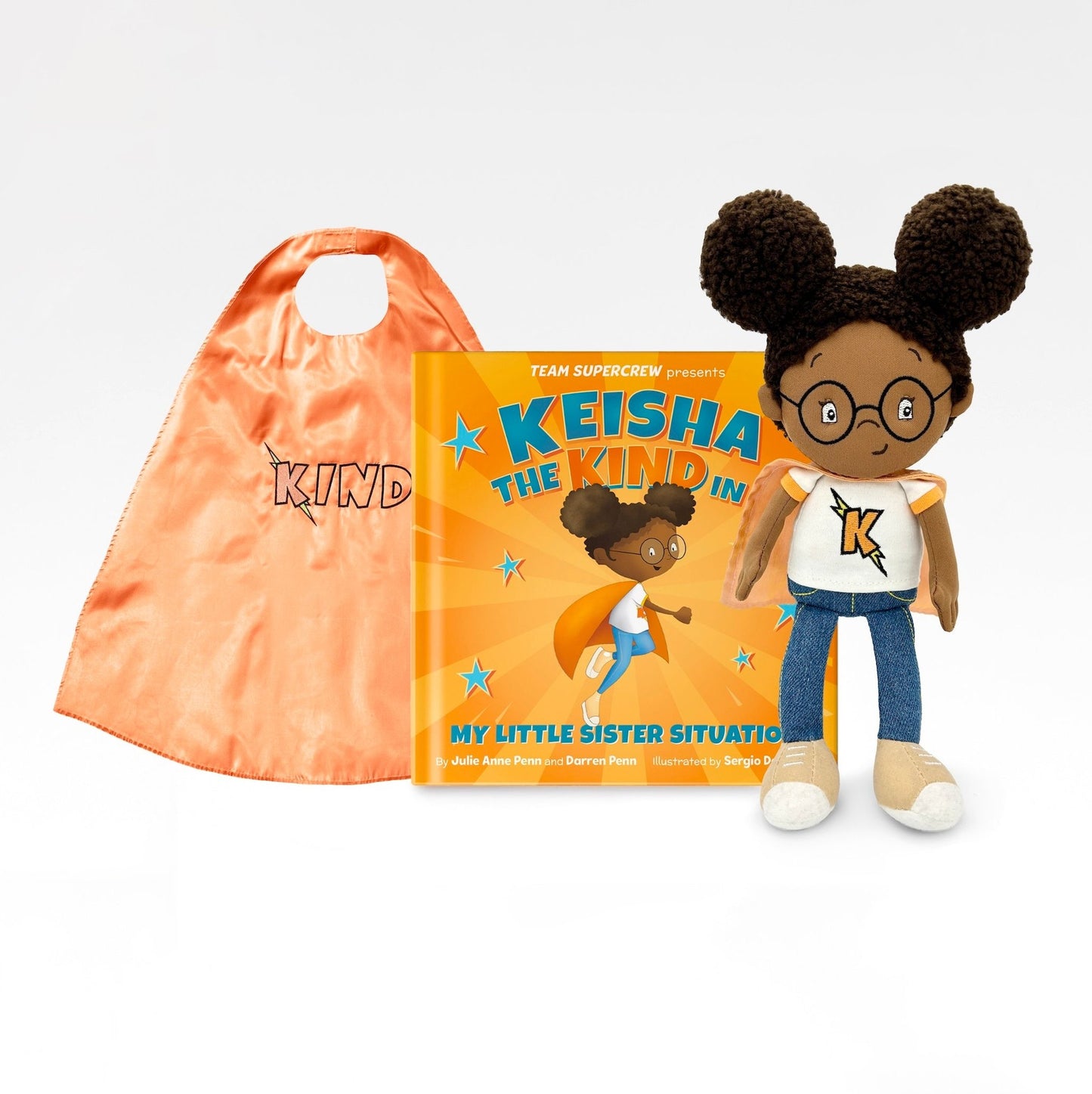 Keisha the Kind Bundle - Keisha the Kind Book, Keisha Plush, and Kids' Kind Cape